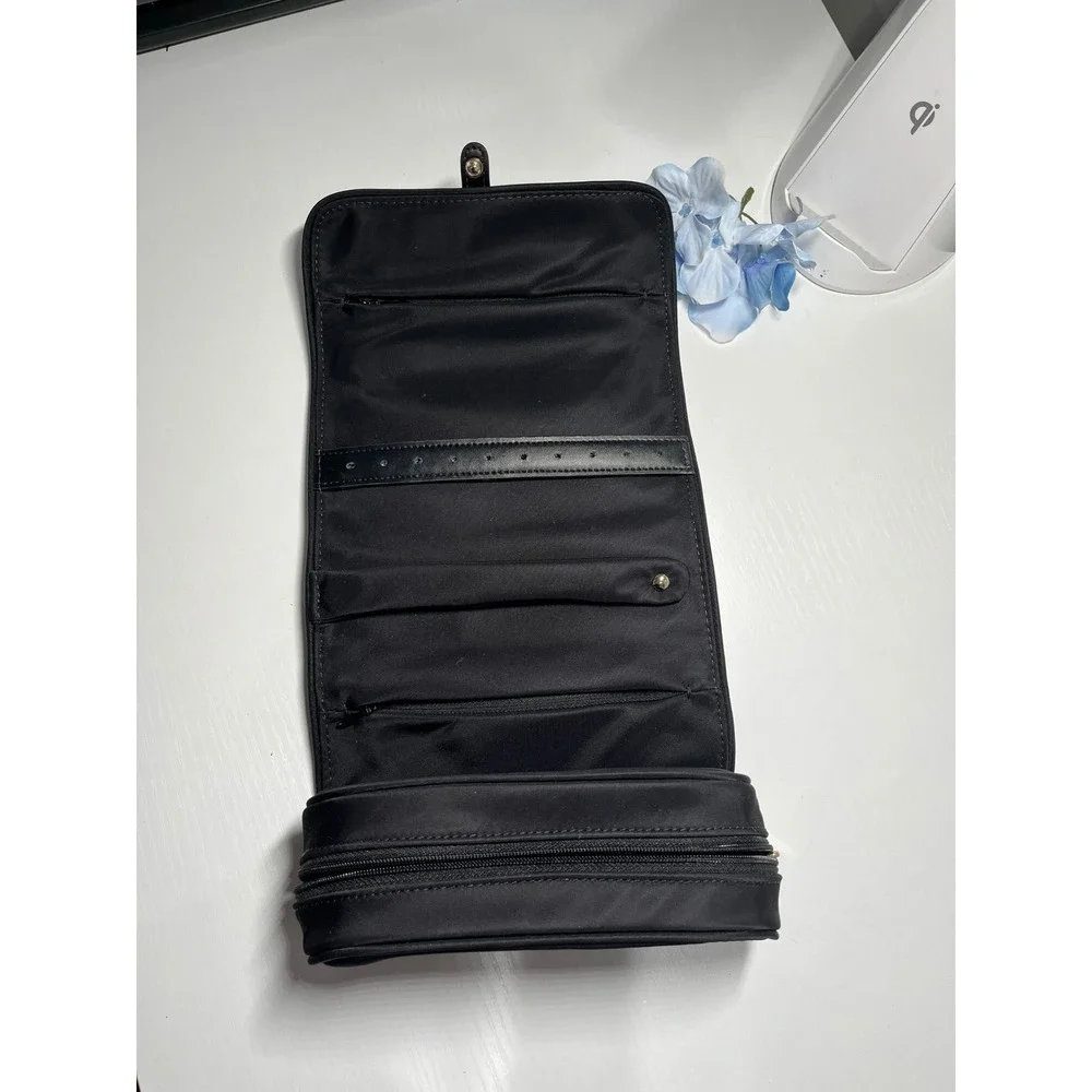 Kate Spade New York Black Nylon Travel Jewelry Roll Organizer PWRU5396